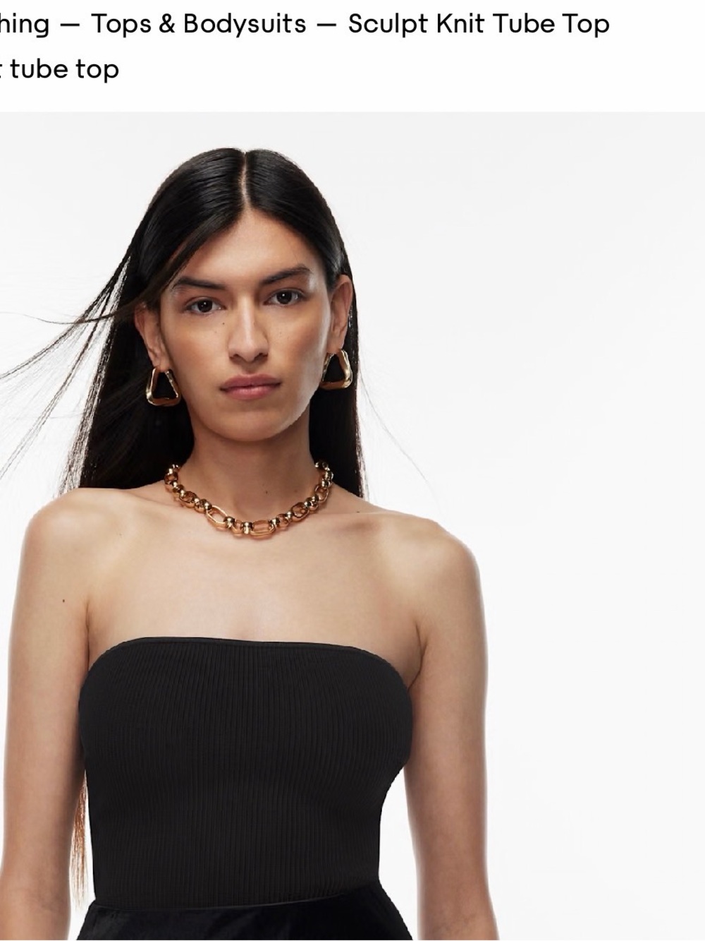 Aritzia/Babaton - Sculpt Knit Tube Top MED